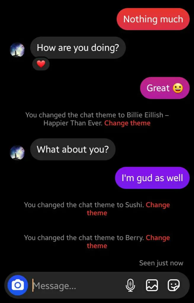 Instagram Chat Default Theme