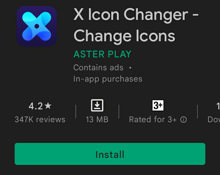 X Icon Changer Google Play Store