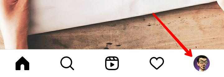 Instagram Android App Profile Option