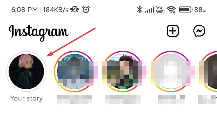 Instagram Story Tab