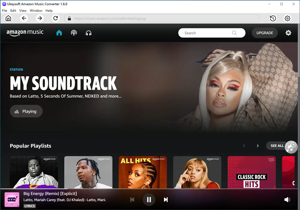Ukeysoft Amazon Music Converter - Browse Play Music