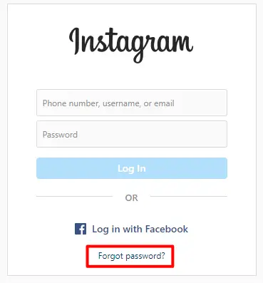 Instagram Website - Login