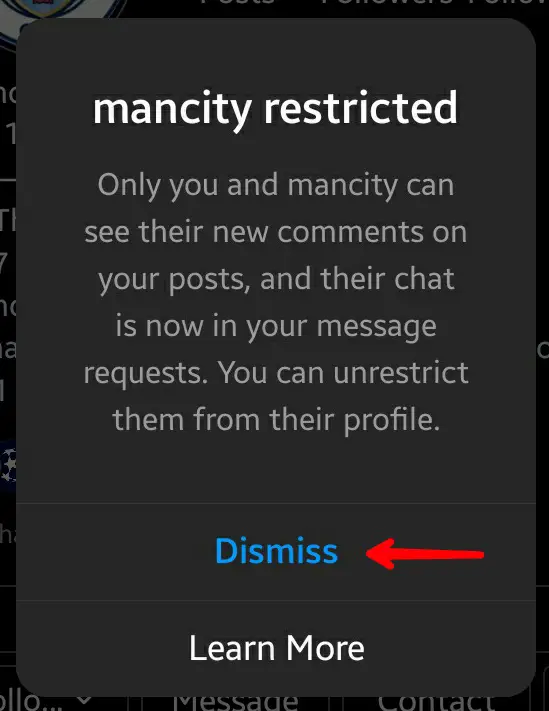 Instagram Restricted Account Confirmation