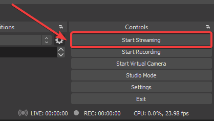 Obs Start Streaming