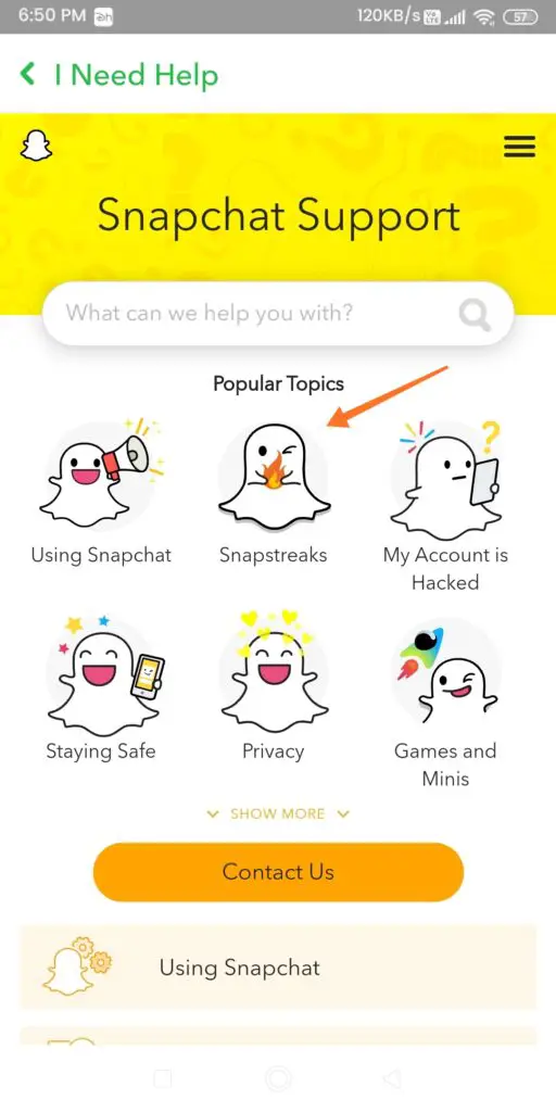 Snapchat Support