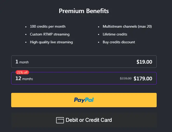 Swapstream Pricing