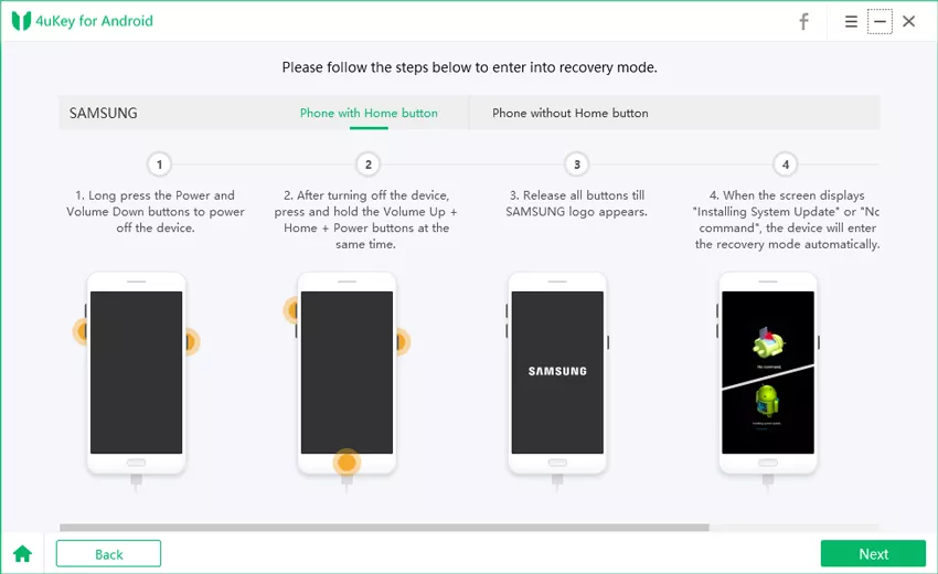 Tenorshare 4Ukey For Android - Enter Recovery Mode