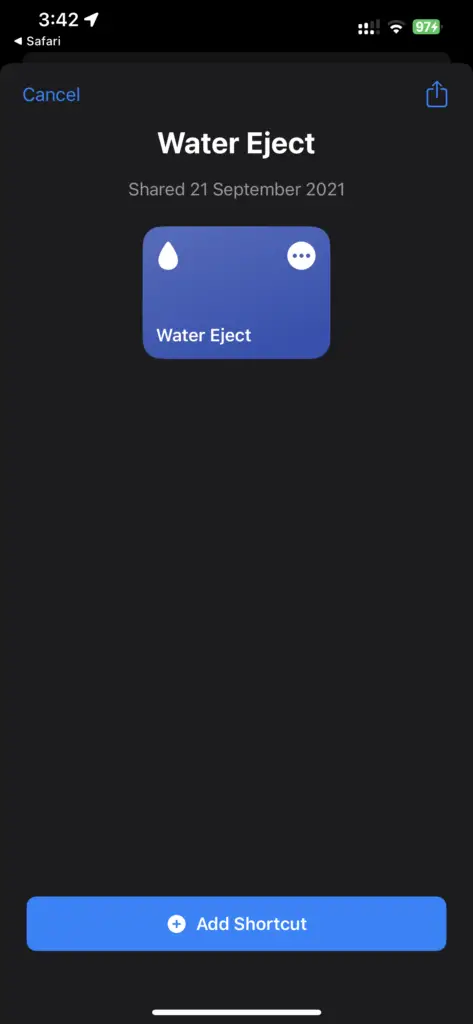 Iphone Water Eject Shortcut Add
