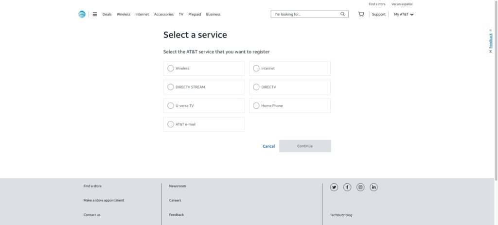 At&Amp;T Mail Create Account - Select Service
