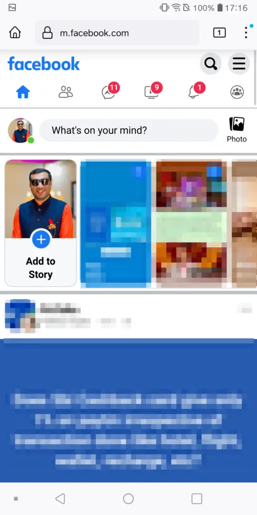 Facebook On Android Firefox Browser - Home