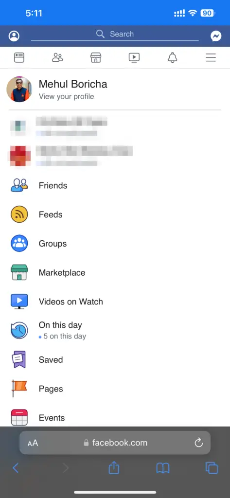 Facebook On Iphone Safari Browser - Desktop View