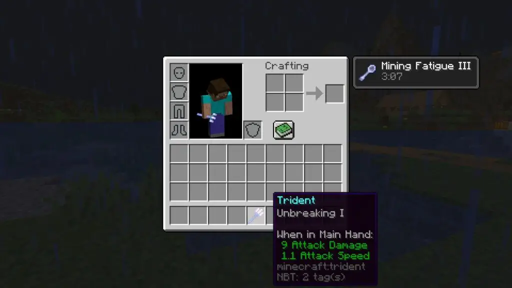 Minecraft Trident Unbreaking Enchantment