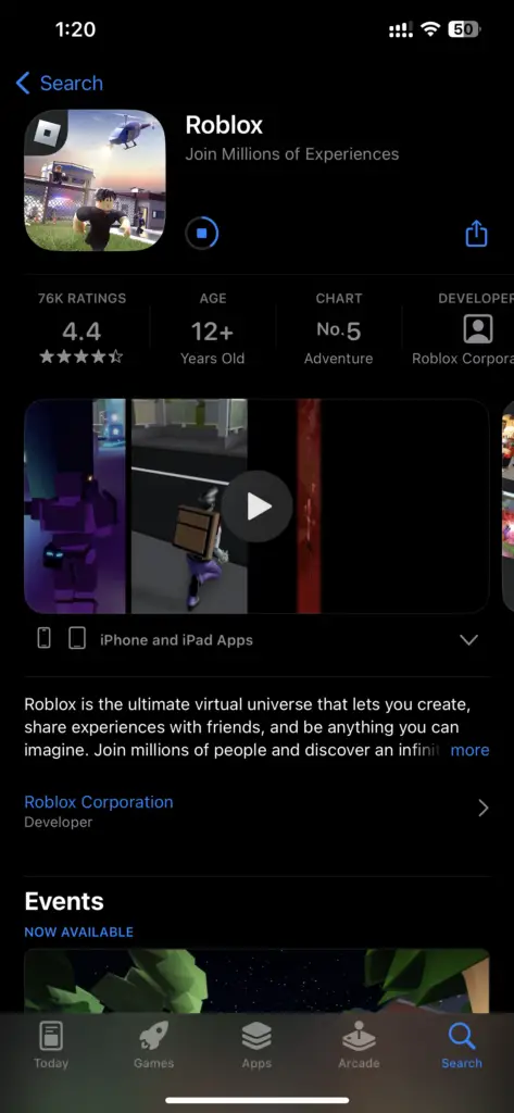 Roblox Apple App Store
