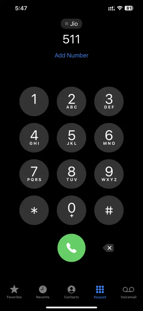 Iphone Dialer 511