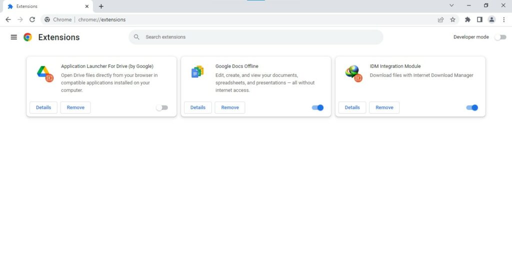 Google Chrome - Extensions
