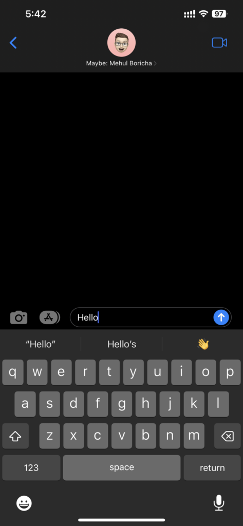 Messages App Iphone - Typing