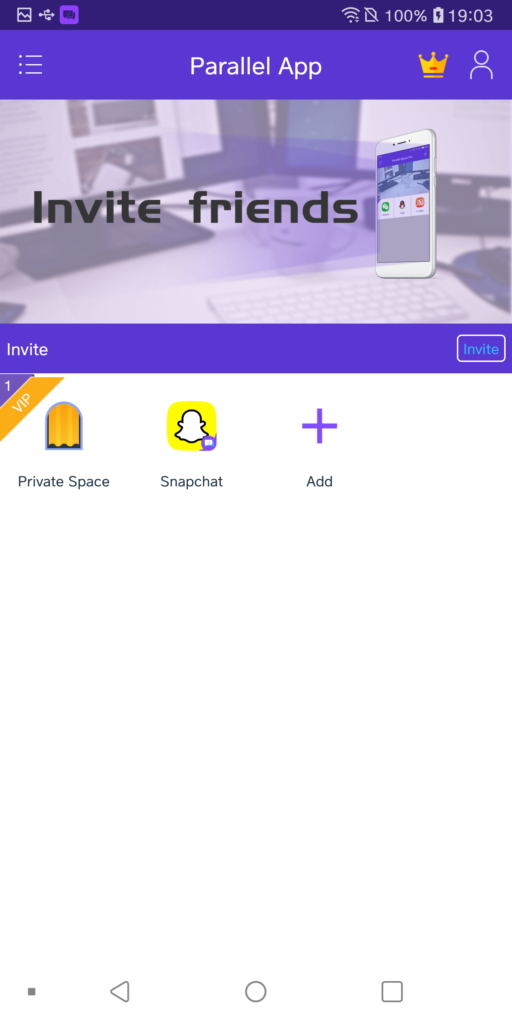 Parallel App Snapchat Installed