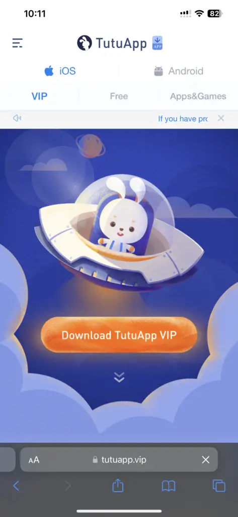 Tutuapp Homepage