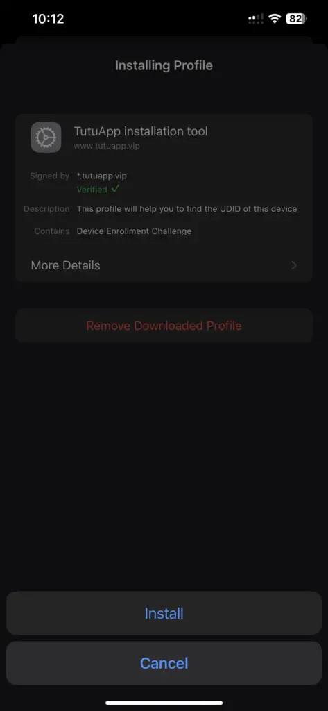 Tutuapp Profile Installation