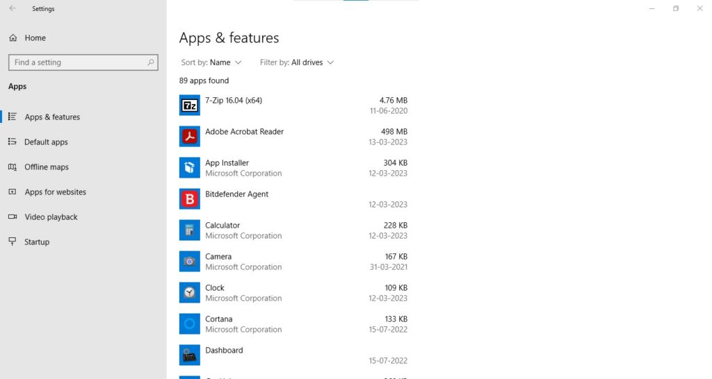 Windows 10 Apps &Amp; Features