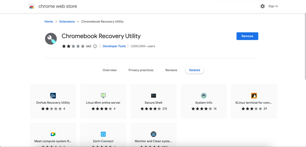 Chromebook Recovery Utility