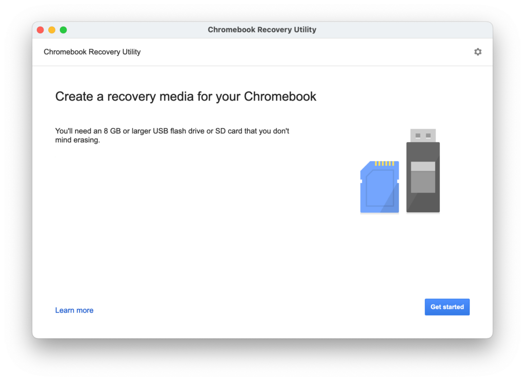 Chromebook Recovery Utility - Get Started