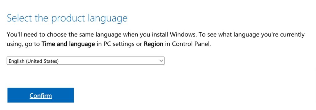 Windows 11 Download Select Product Language