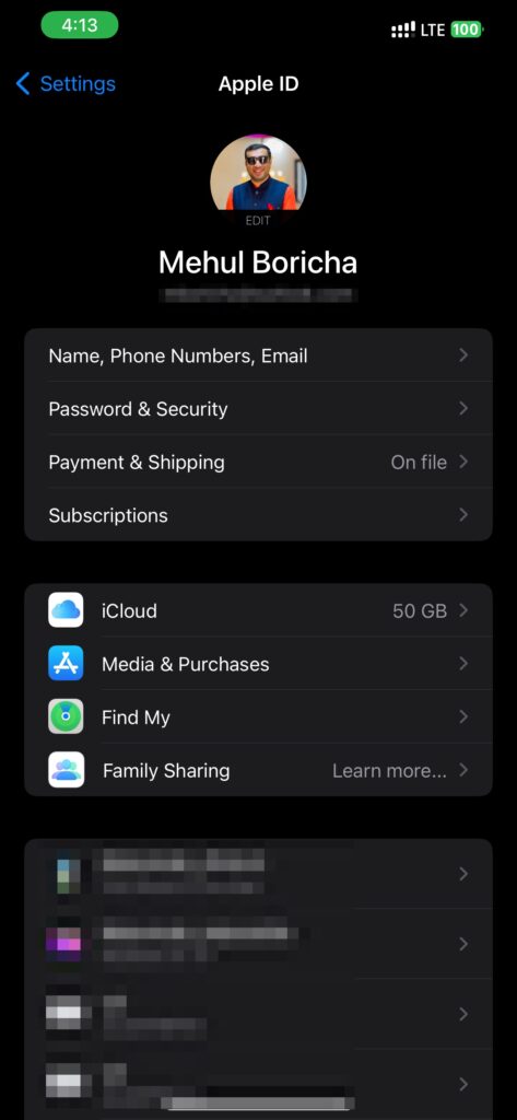 Iphone Settings Apple Id