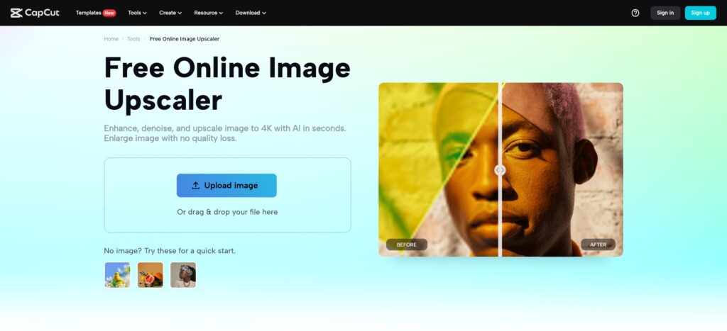 Capcut Ai Image Upscaler