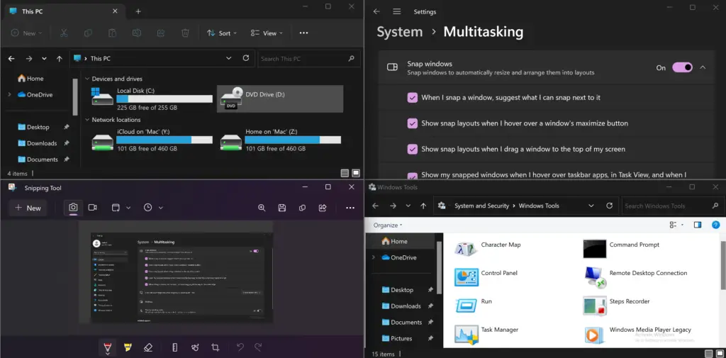 Windows Split Screen 4