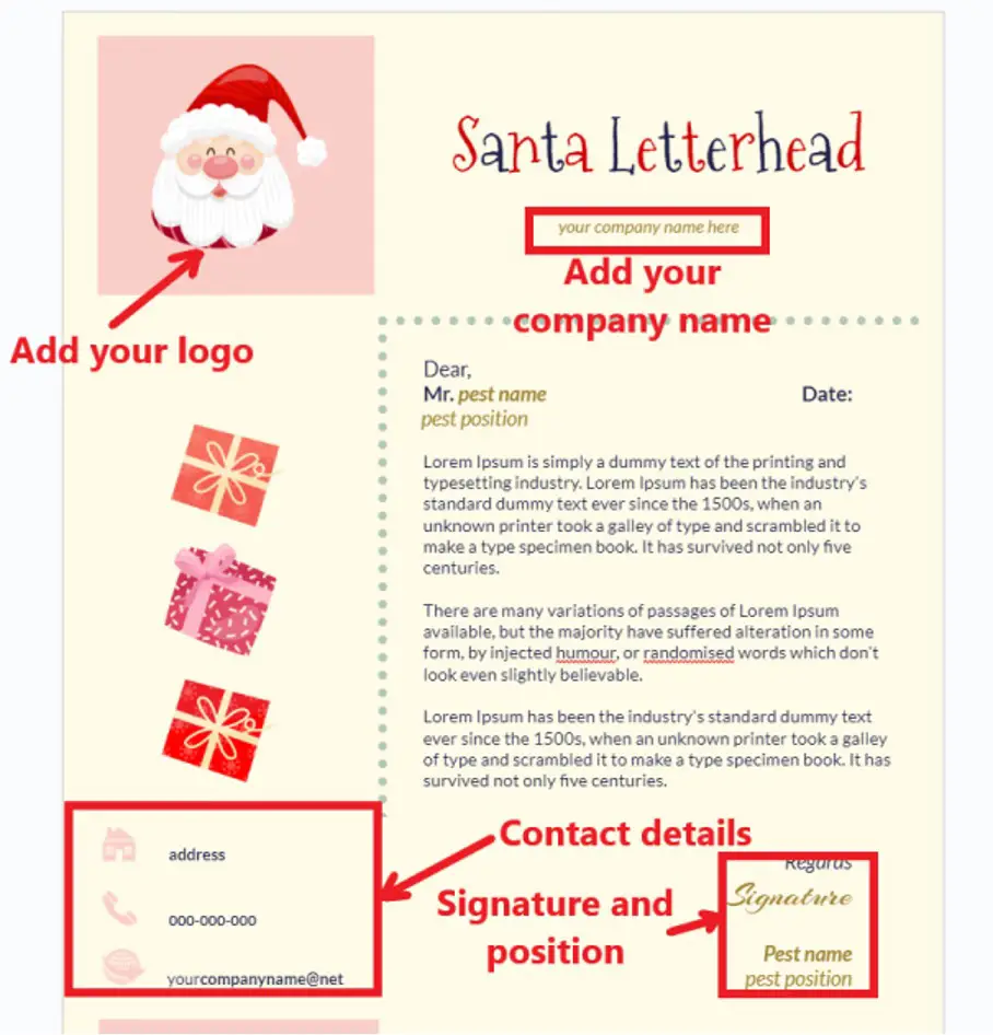 Thegoodocs Santa Letterhead