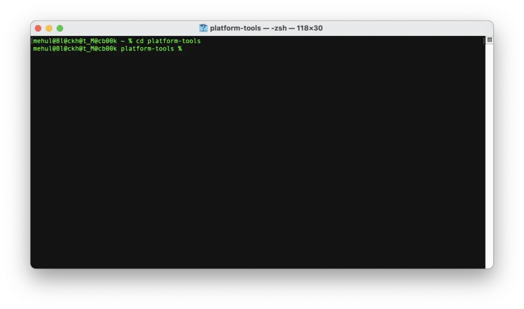 Mount Platform-Tools Folder On Mac Terminal