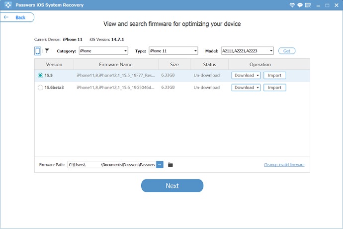 Passvers Ios System Recovery Firmware Search