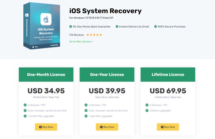 Passvers Ios System Recovery Pricing
