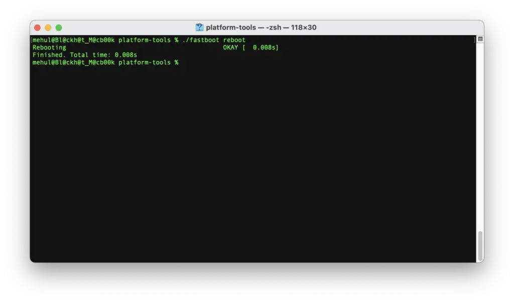 Fastboot Reboot Command On Mac Terminal