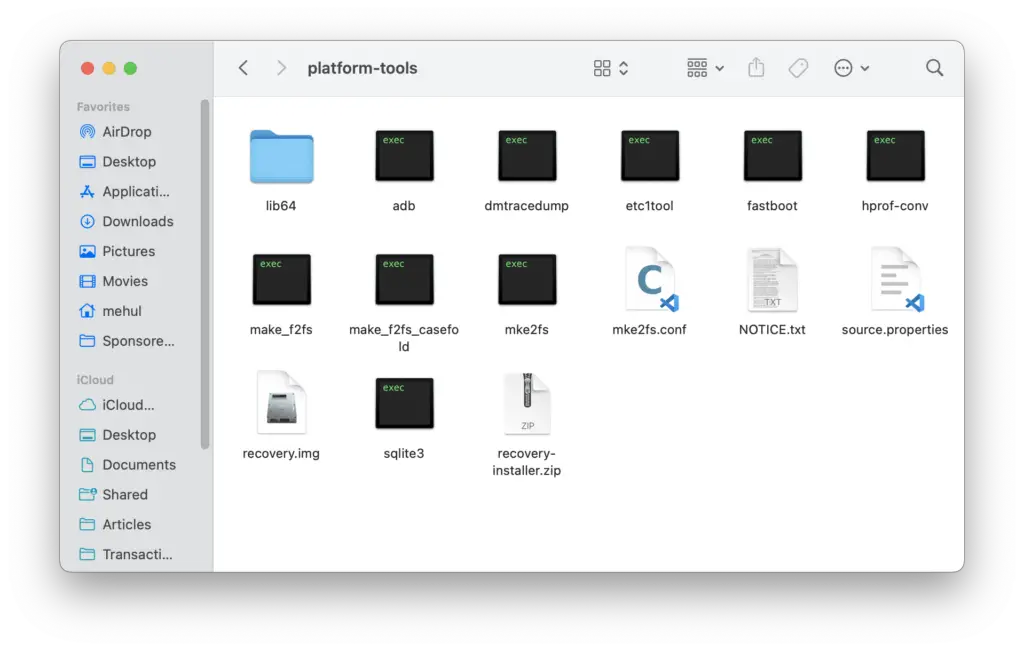Platform-Tools Folder On Mac