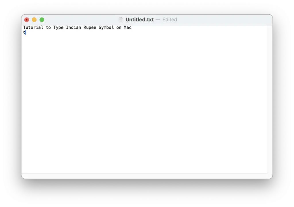 Mac Textedit App Rupee Symbol