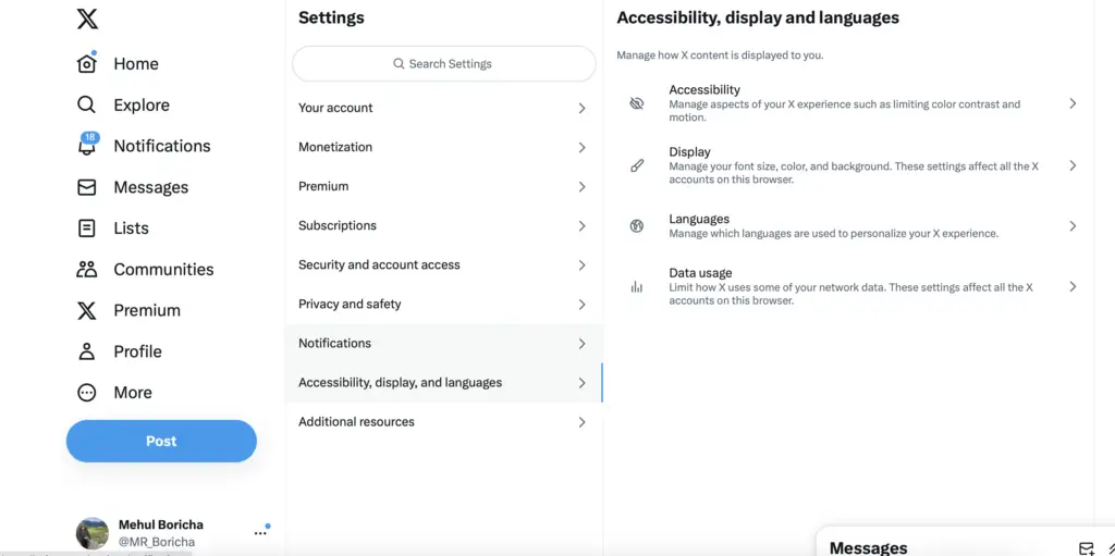 Twitter Web - Accessibility
