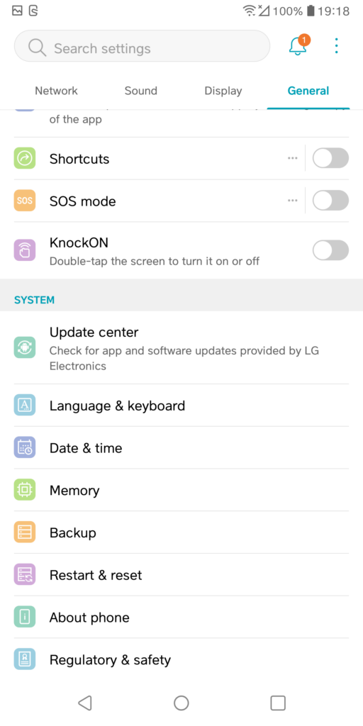 Android Settings - Scroll To Update