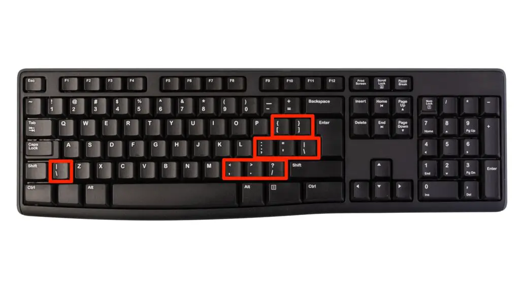 Keyboard - Punctuation Keys