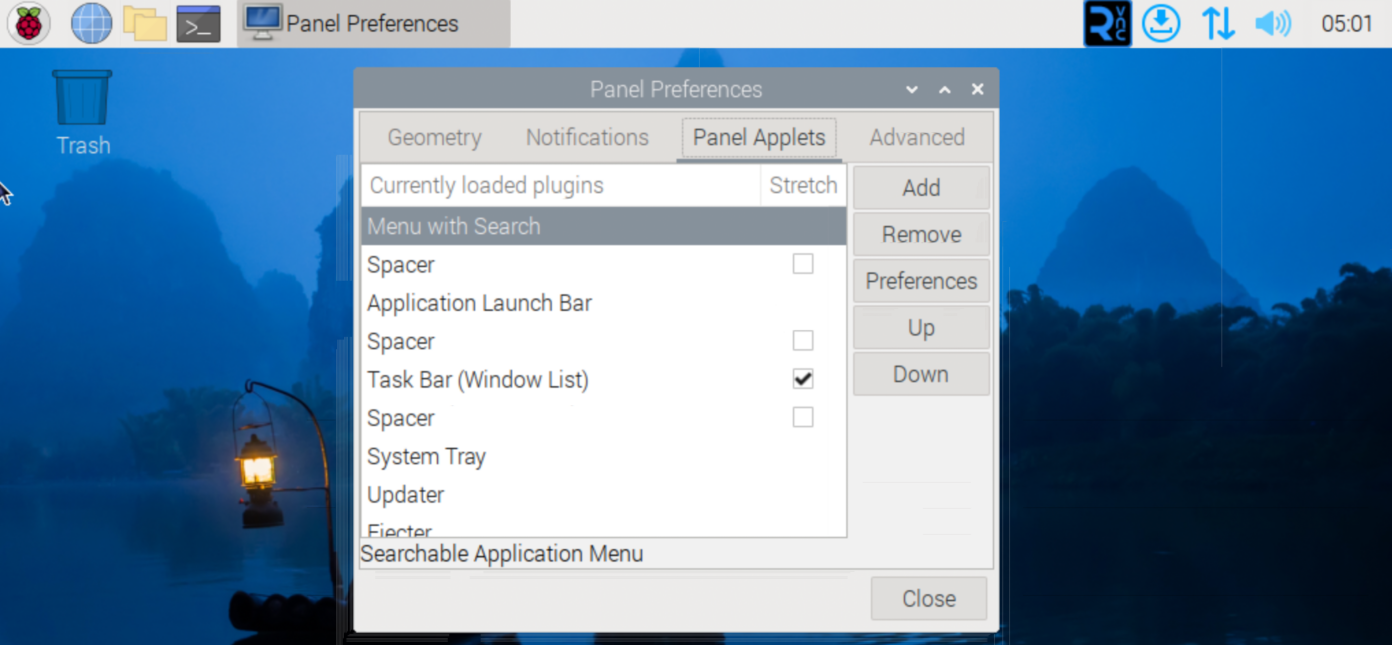 Raspberry Pi Taskbar How to Monitor the Raspberry Pi's Temperature