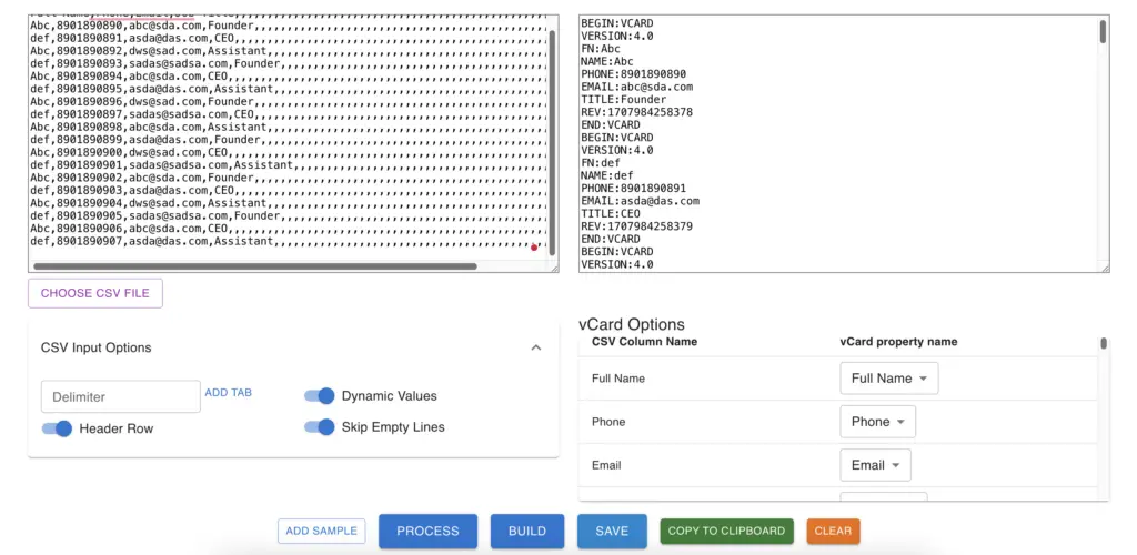 Textcompare Csvtovcard Vcard Conversion Complete