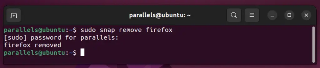 Sudo Snap Remove Firefox