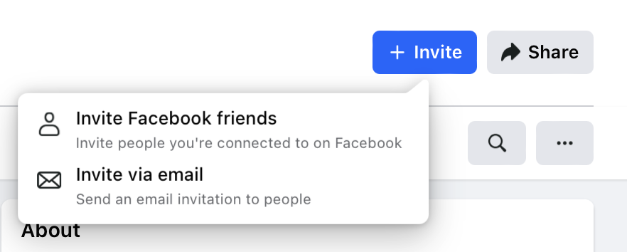 Facebook Group - Invite Button