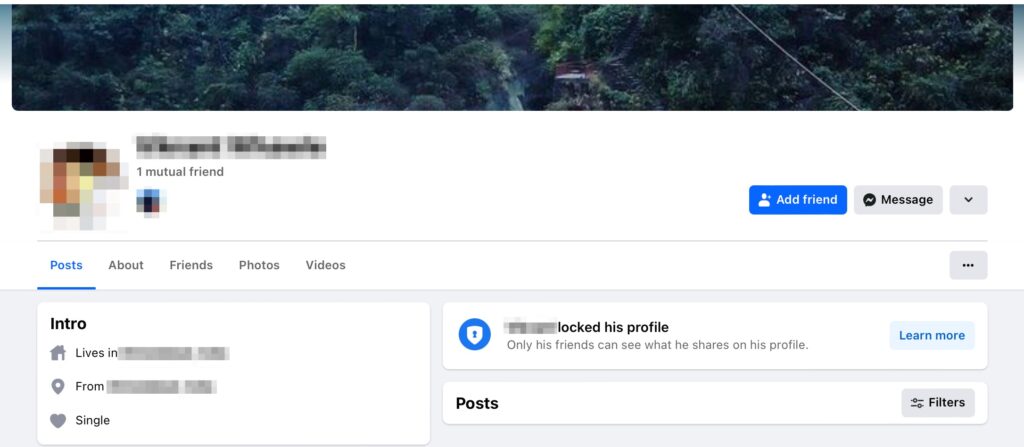 Facebook Locked Profile