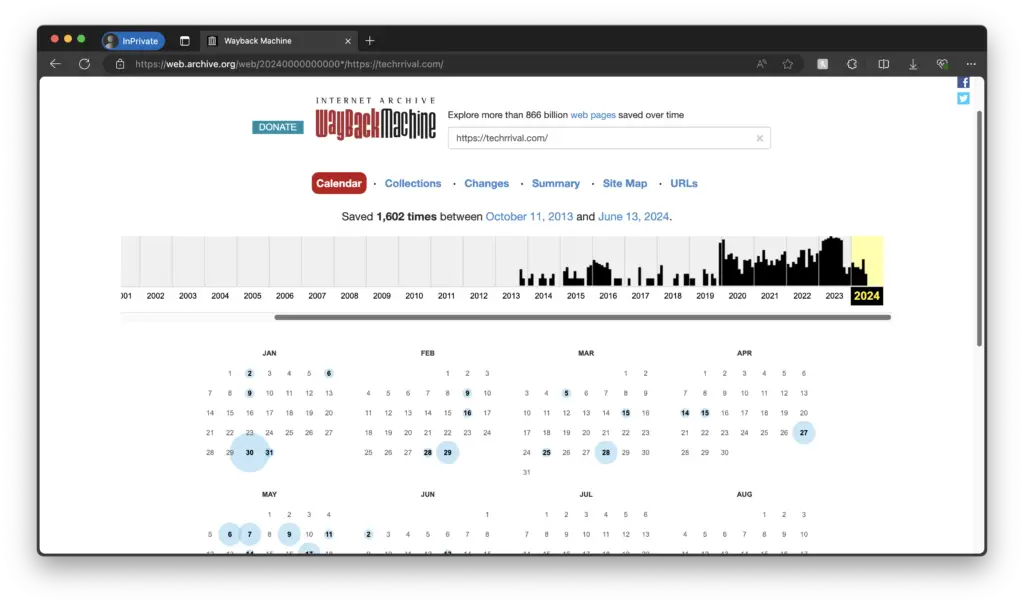 Wayback Machine Techrrival.com