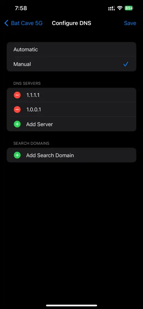 Iphone Configure Wifi Dns